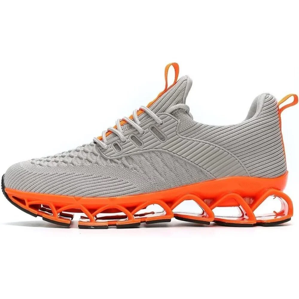 Women Orange Beige Slip-On Walking Running Shoes Blade Sneakers Non-Slip Comfort